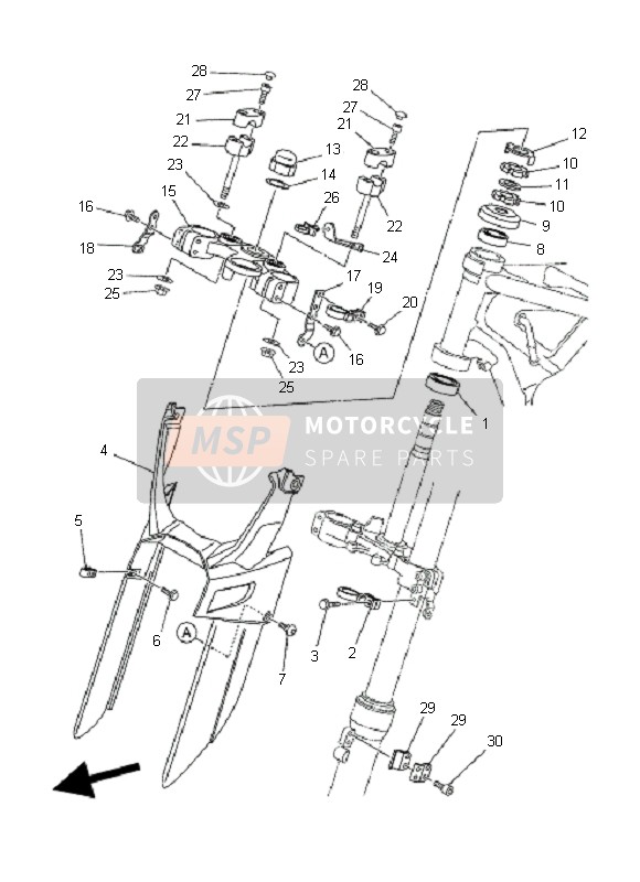 Yamaha XT660X 2008 Steering for a 2008 Yamaha XT660X