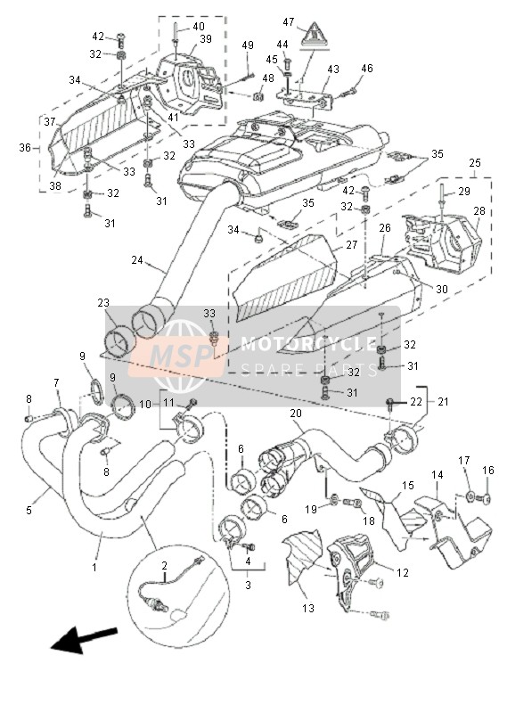 11DE46240000, Cover, Exhaust, Yamaha, 0