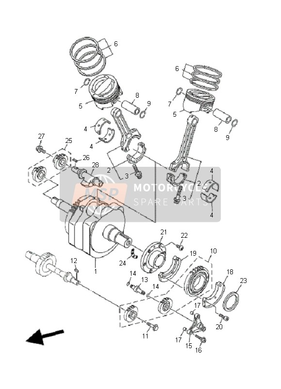 5C7116500000, Bielle Complette, Yamaha, 0