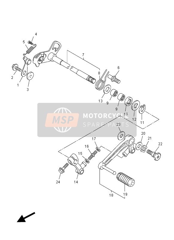 2S3181150000, Biellette,  Selecteur, Yamaha, 0