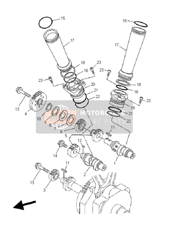 Yamaha XV1900A MIDNIGHT STAR 2008 Camshaft & Chain for a 2008 Yamaha XV1900A MIDNIGHT STAR