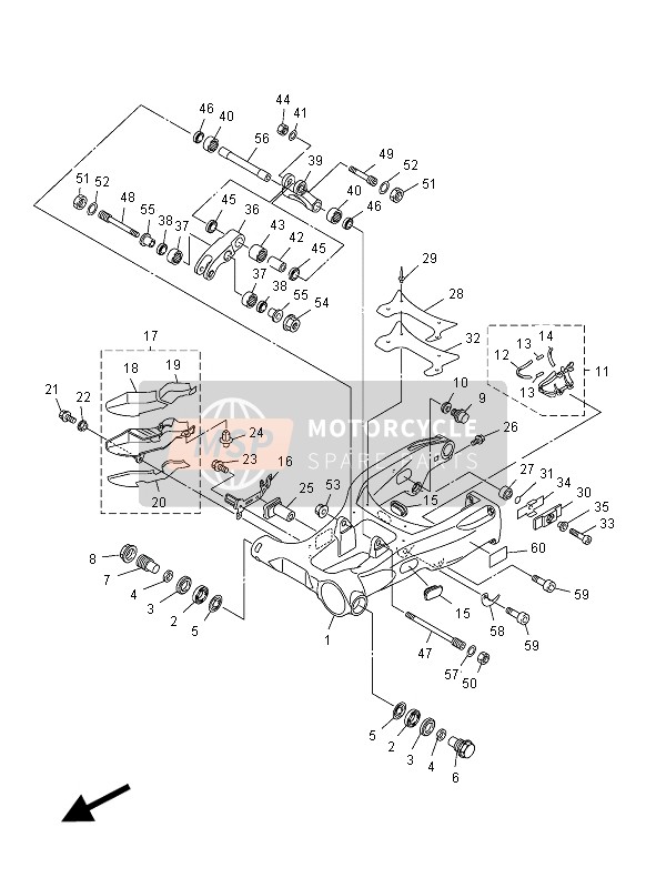 2S32214H0000, Shaft, Pivot 2, Yamaha, 0