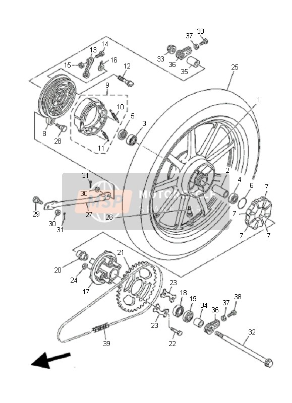 27SF53380033, Roue A Branches Ar, Yamaha, 0