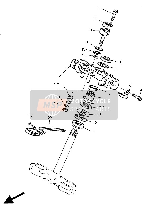 Yamaha TT600E 1998 Steering for a 1998 Yamaha TT600E