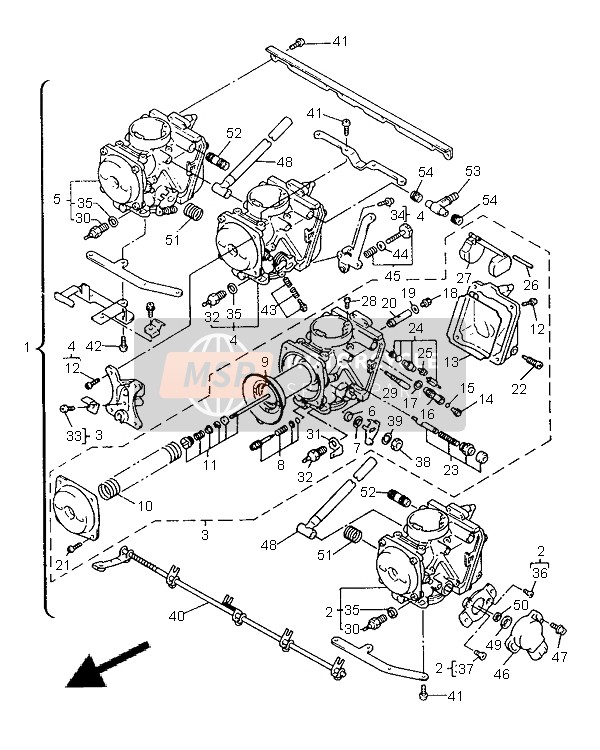 Yamaha XJ600N 1998 Carburador para un 1998 Yamaha XJ600N