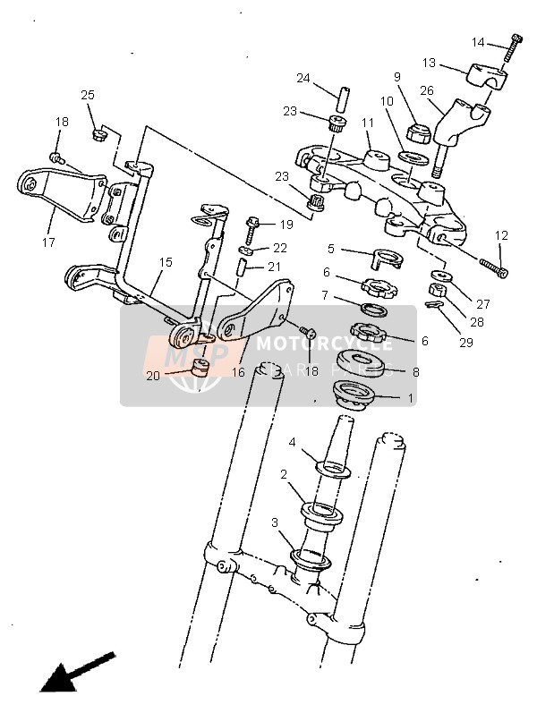 Yamaha XJ600N 1998 Steering for a 1998 Yamaha XJ600N