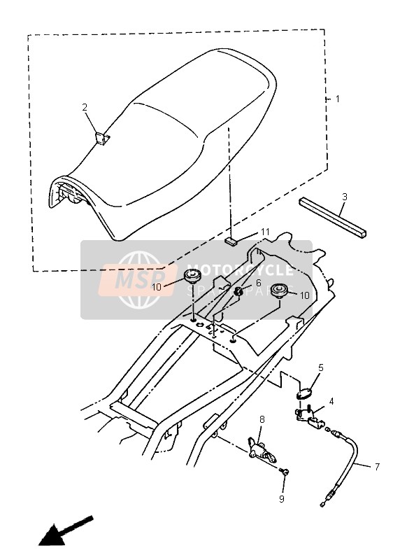 Yamaha XJ600N 1998 Asiento para un 1998 Yamaha XJ600N