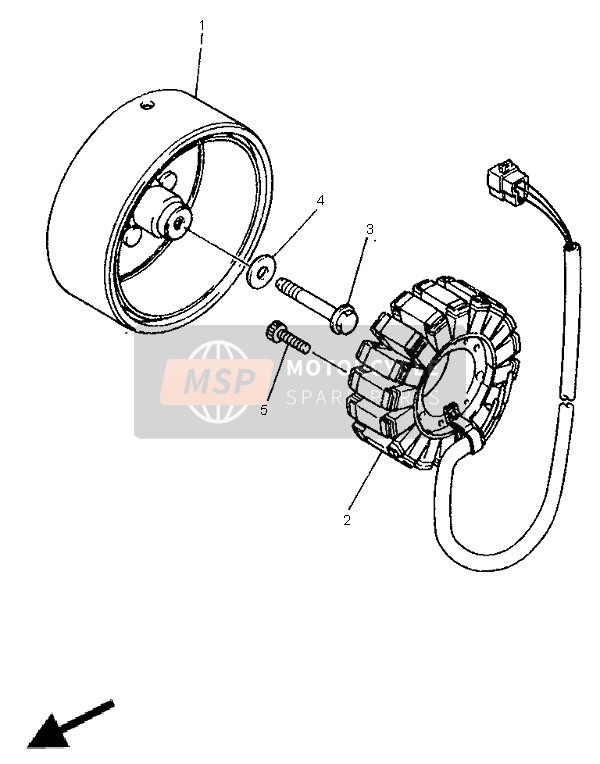 Yamaha XJ600N 1998 GENERATOR für ein 1998 Yamaha XJ600N