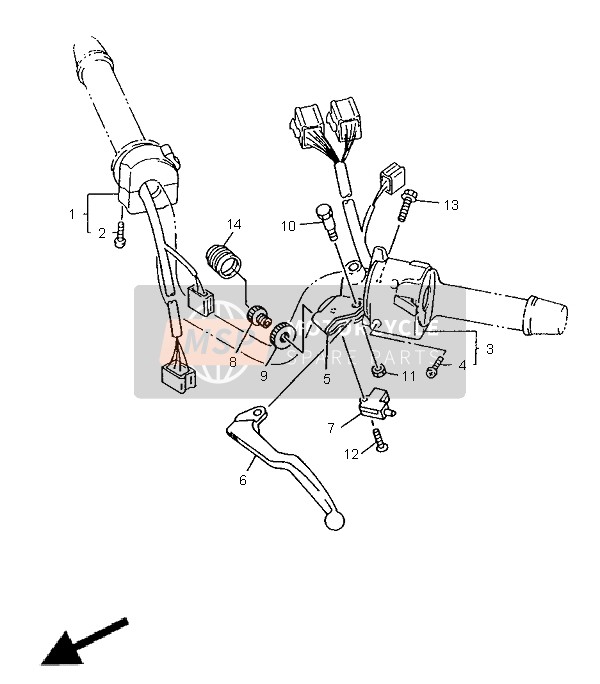 987070602000, Vis Tete Plate, Yamaha, 2