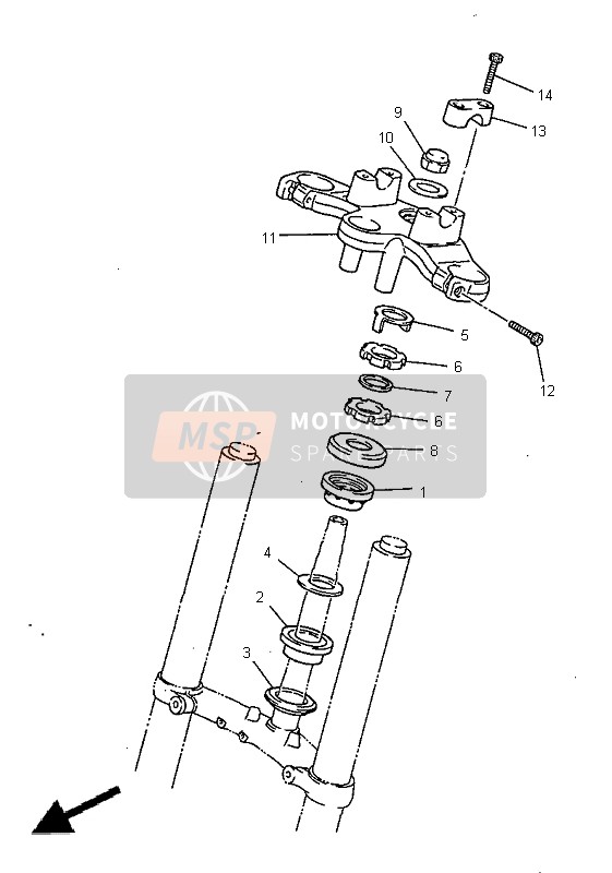 Yamaha XJ600S DIVERSION 1998 Sturen voor een 1998 Yamaha XJ600S DIVERSION