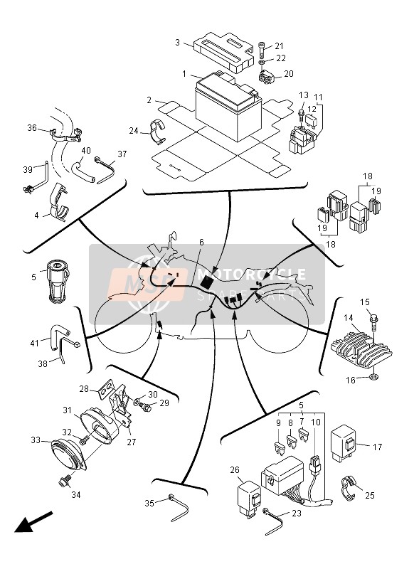 904641601900, Klem, Yamaha, 2