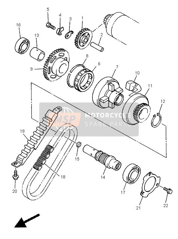 Yamaha XJ900S DIVERSION 1998 Starter 2 voor een 1998 Yamaha XJ900S DIVERSION