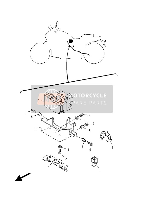 2S32160E0000, Monolock Ad.Set, Yamaha, 0