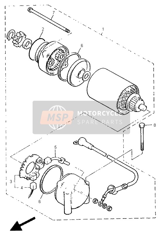 Yamaha XJ900S DIVERSION 1998 ANLASSER 4 für ein 1998 Yamaha XJ900S DIVERSION