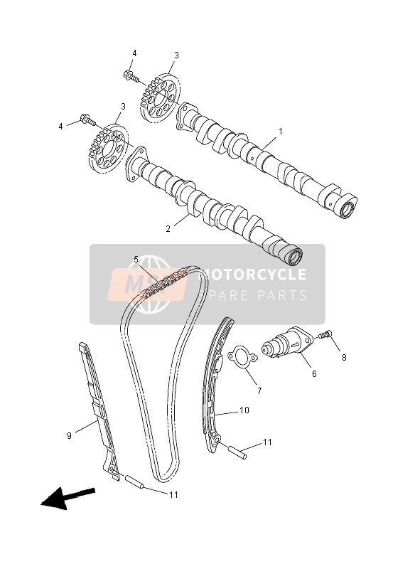 Yamaha YZF-R1 2008 Camshaft & Chain for a 2008 Yamaha YZF-R1