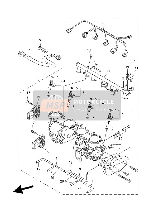 13S858850100, Throttle Sensor Assy, Yamaha, 2