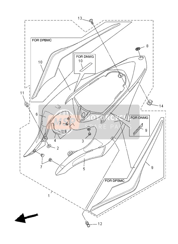 4C8Y217120P5, Cache Laterale 1, Yamaha, 0