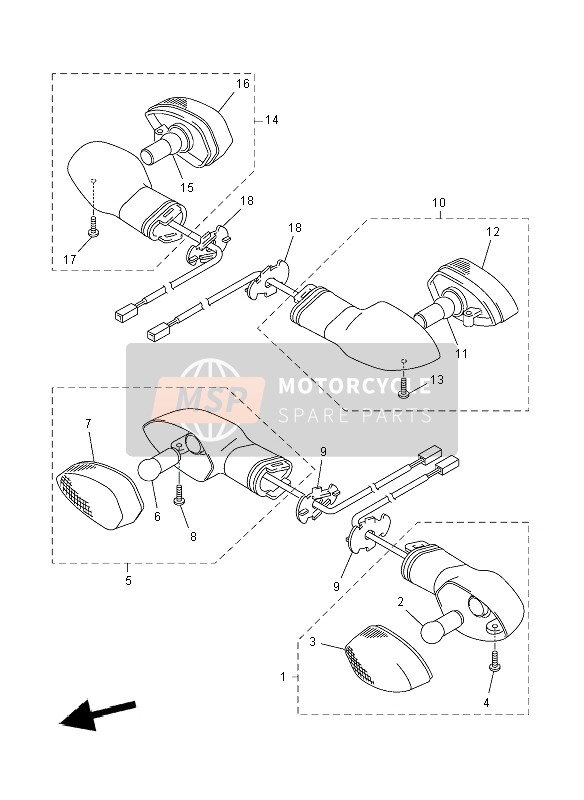 Yamaha YZF-R1 2008 Luce lampeggiante per un 2008 Yamaha YZF-R1