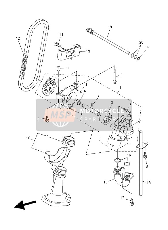 Yamaha YZF-R6 2008 Oil Pump for a 2008 Yamaha YZF-R6