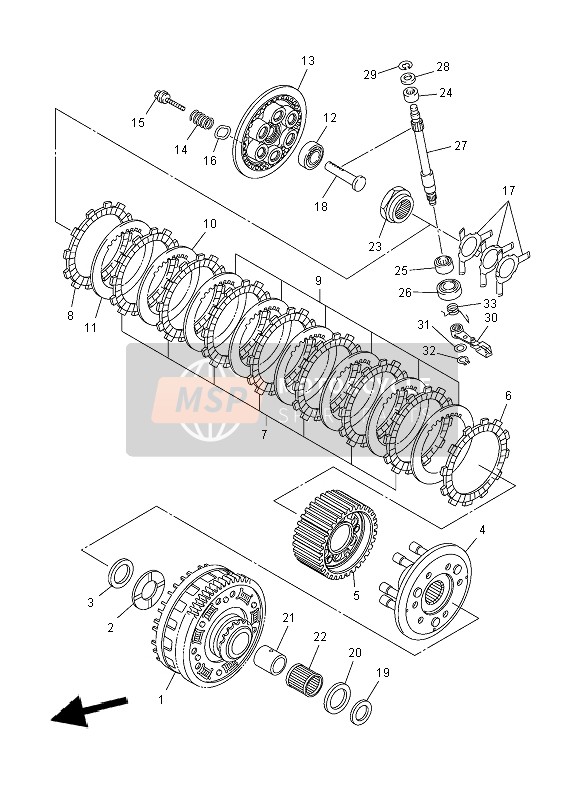 Yamaha YZF-R6 2008 Clutch for a 2008 Yamaha YZF-R6