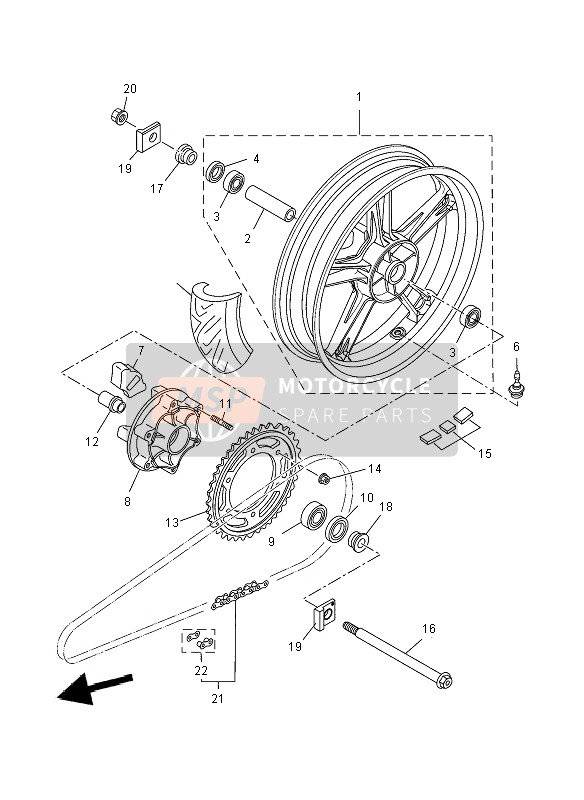 93306054XC00, Bearing  26mm 19G Nt, Yamaha, 0