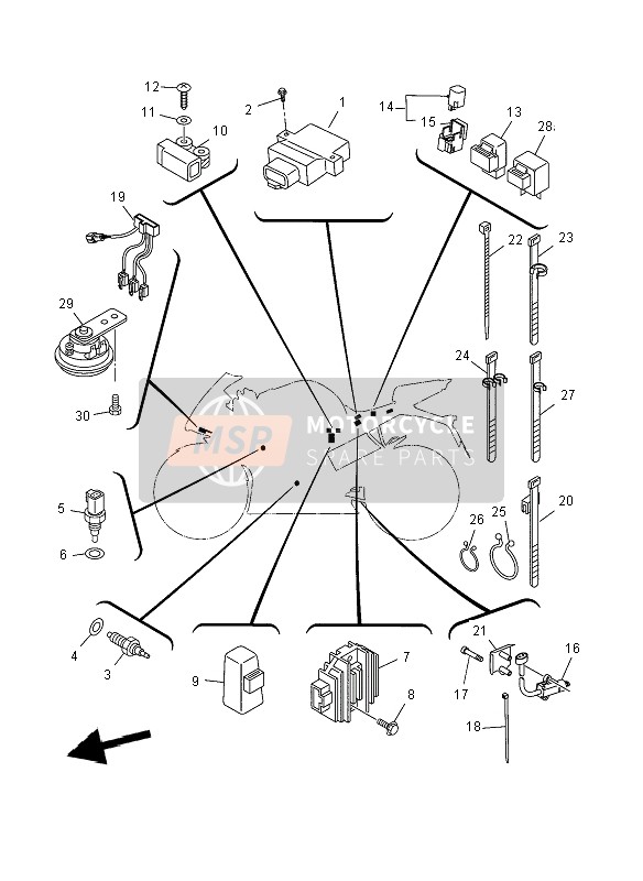 2S5H25760000, COUPE-CIRCUIT De Sec, Yamaha, 2