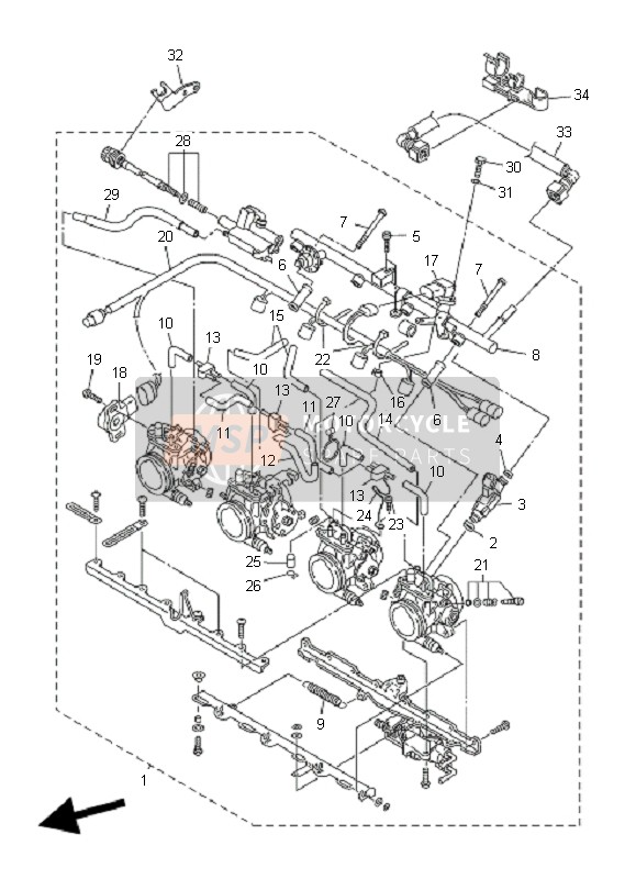 Yamaha FJR1300A 2009 Intake 2 for a 2009 Yamaha FJR1300A