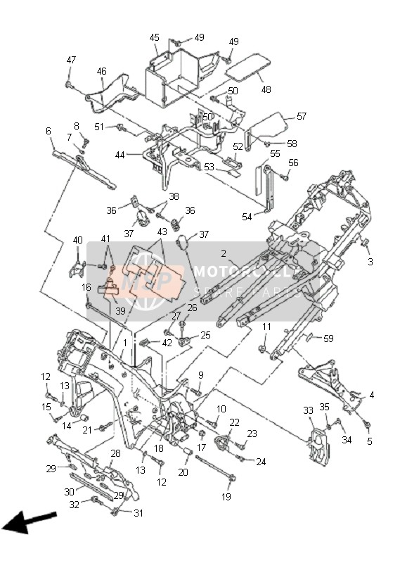 Yamaha FJR1300A 2009 Frame for a 2009 Yamaha FJR1300A