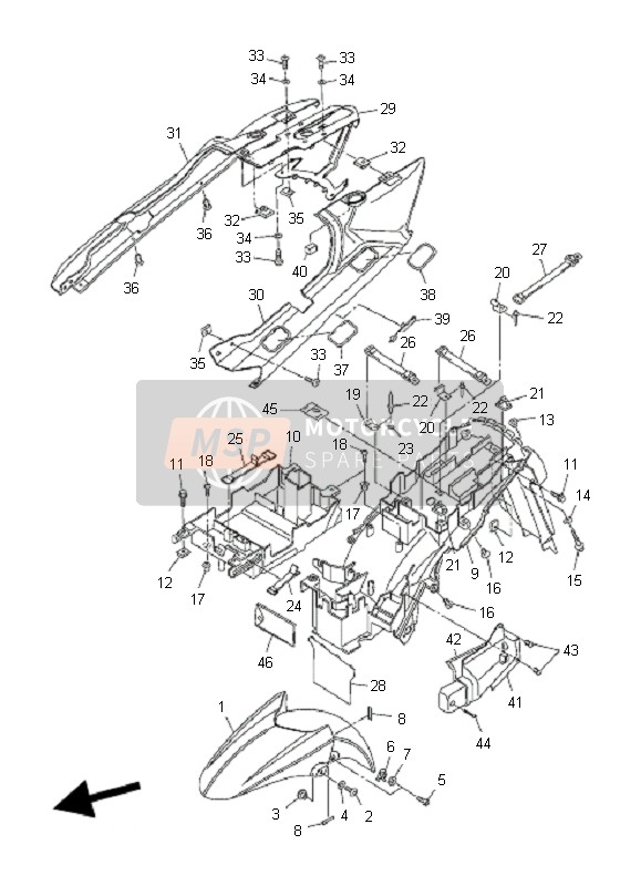 Yamaha FJR1300A 2009 KOTFLÜGEL für ein 2009 Yamaha FJR1300A