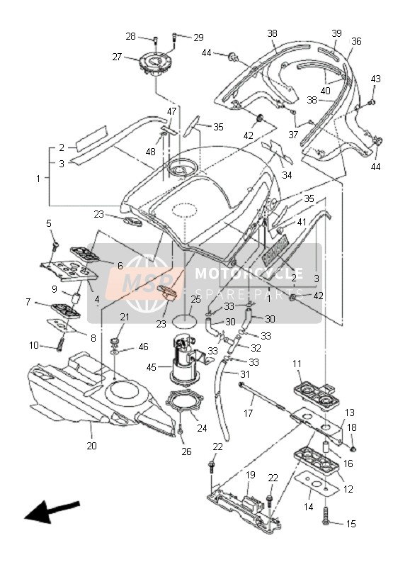 3P6Y24100006, Fuel Tank Comp., Yamaha, 0