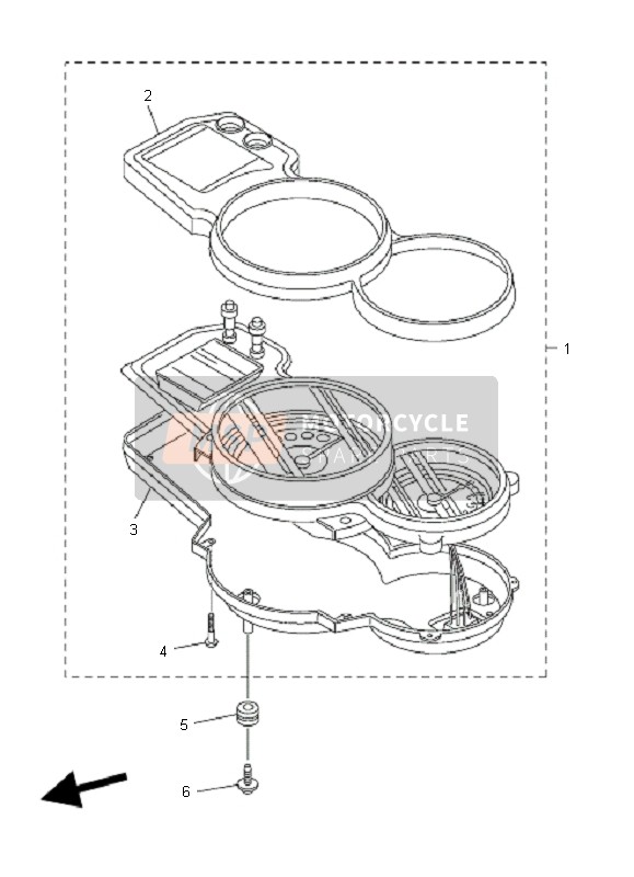 Yamaha FJR1300A 2009 Meter for a 2009 Yamaha FJR1300A