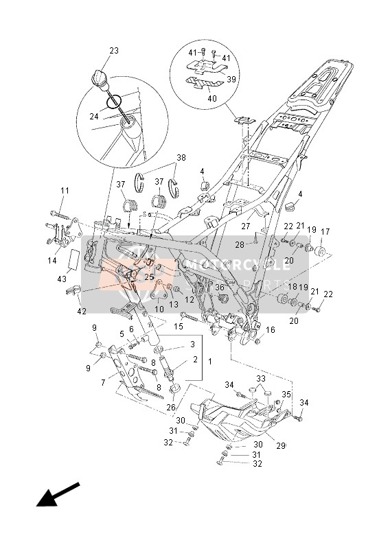 11DF14000000, Engine Bracket Com, Yamaha, 1