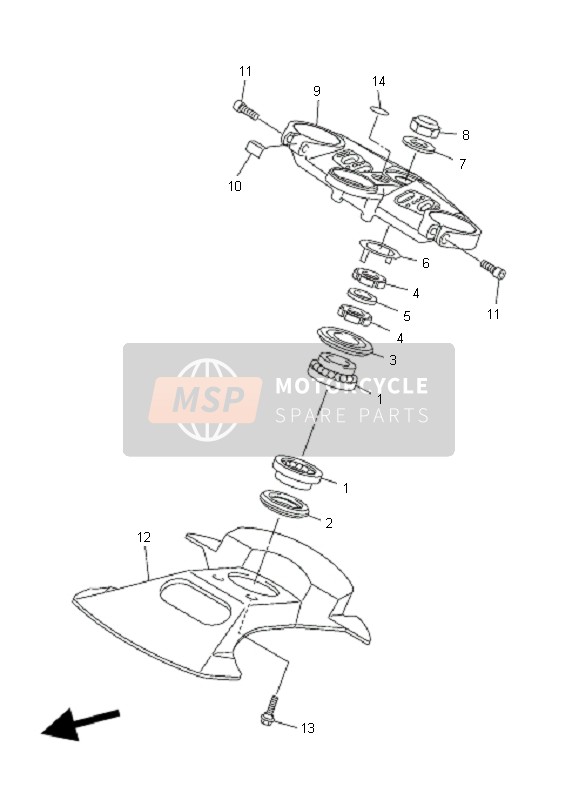 Yamaha FJR1300AS 2009 Steering for a 2009 Yamaha FJR1300AS