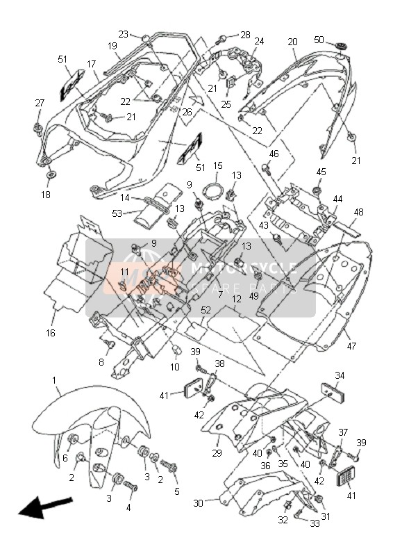 Yamaha FZ1-N FAZER 2009 KOTFLÜGEL für ein 2009 Yamaha FZ1-N FAZER