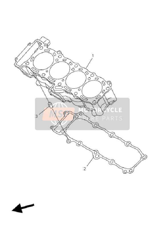 Yamaha FZ1-NA FAZER 2009 Cylinder for a 2009 Yamaha FZ1-NA FAZER