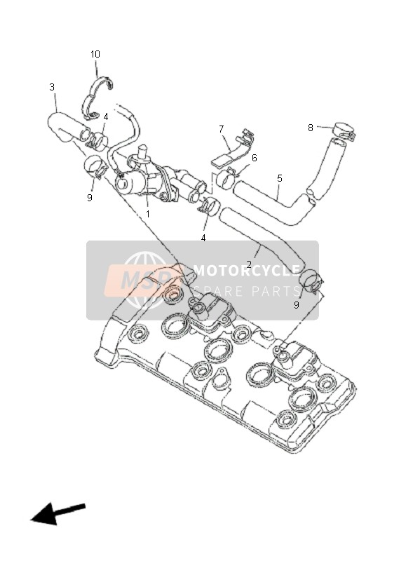 Yamaha FZ1-NA FAZER 2009 Système d'induction d'air pour un 2009 Yamaha FZ1-NA FAZER