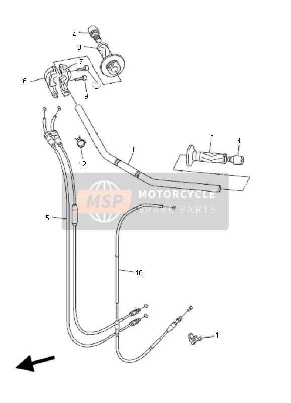 Yamaha FZ1-S FAZER 2009 Stuurhandvat & Kabel voor een 2009 Yamaha FZ1-S FAZER