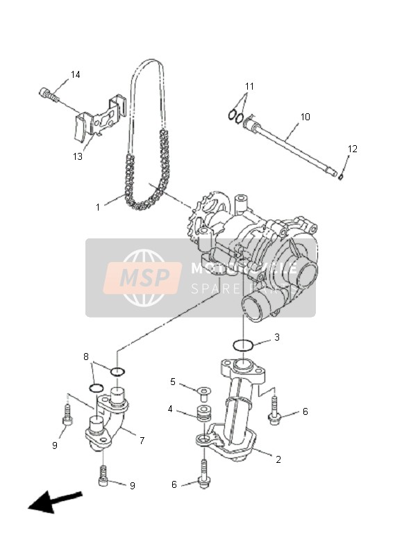 Yamaha FZ1-SA FAZER 2009 Oil Pump for a 2009 Yamaha FZ1-SA FAZER