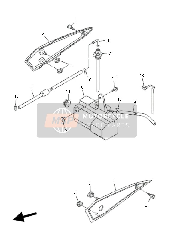 Yamaha FZ1-SA FAZER 2009 Side Cover for a 2009 Yamaha FZ1-SA FAZER