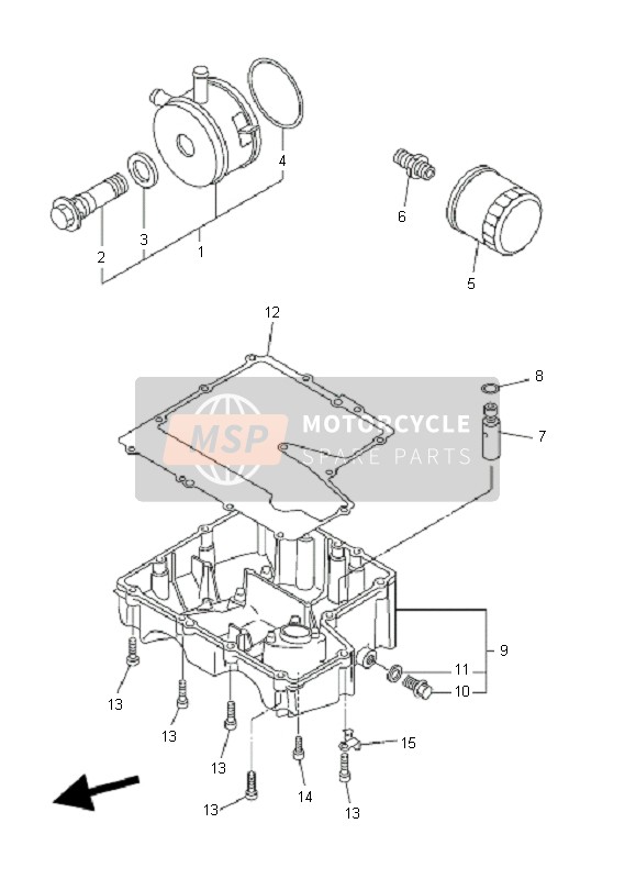 Yamaha FZ6-NHG 2009 Oil Cleaner for a 2009 Yamaha FZ6-NHG