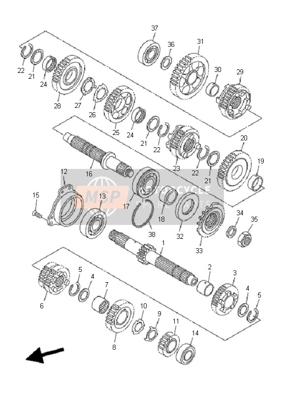 Yamaha FZ6-NHG 2009 Transmission for a 2009 Yamaha FZ6-NHG