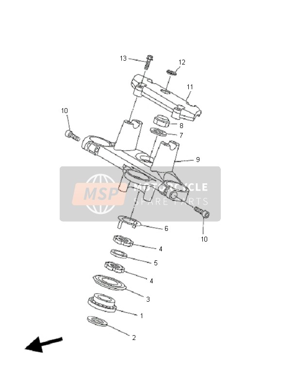 Yamaha FZ6-NHG 2009 Steering for a 2009 Yamaha FZ6-NHG