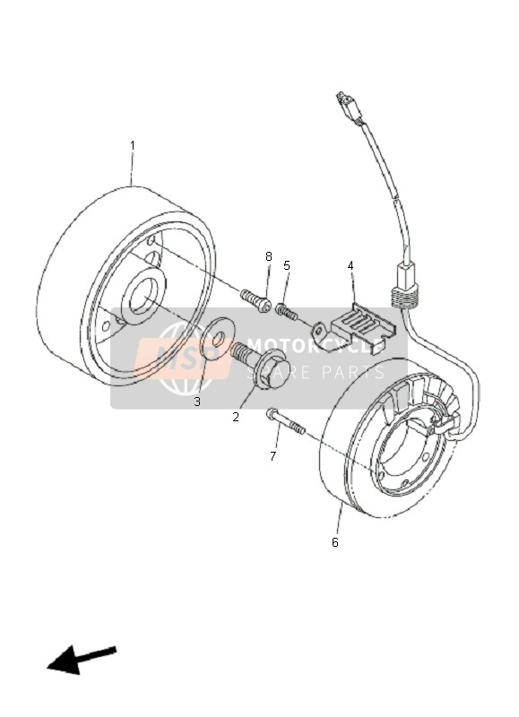 Yamaha FZ6-NHG 2009 Generator voor een 2009 Yamaha FZ6-NHG