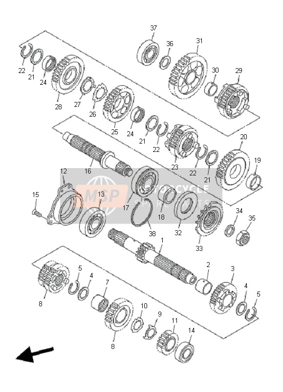 Yamaha FZ6-SHG 2009 Transmission for a 2009 Yamaha FZ6-SHG