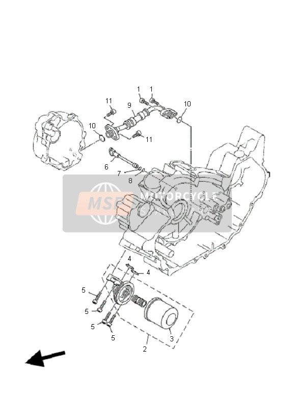 Yamaha MT01 2009 ÖLFILTER für ein 2009 Yamaha MT01