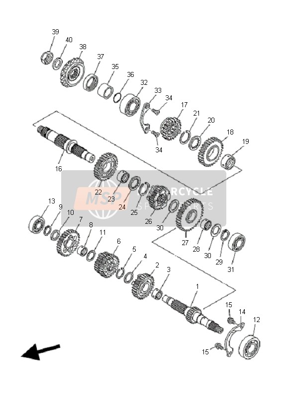 Yamaha MT01 2009 Transmission pour un 2009 Yamaha MT01