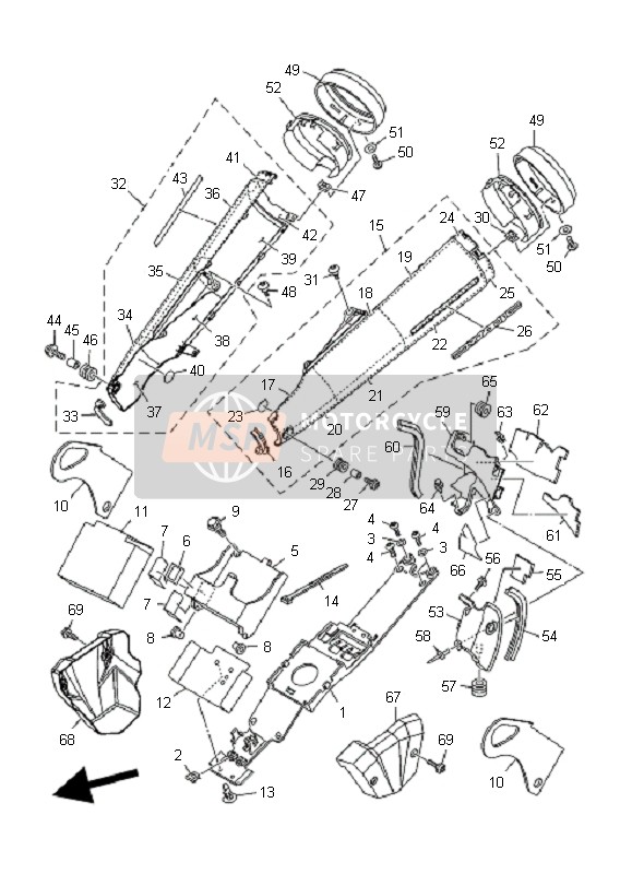 5YU2173B1000, Emblem 3D, Yamaha, 0