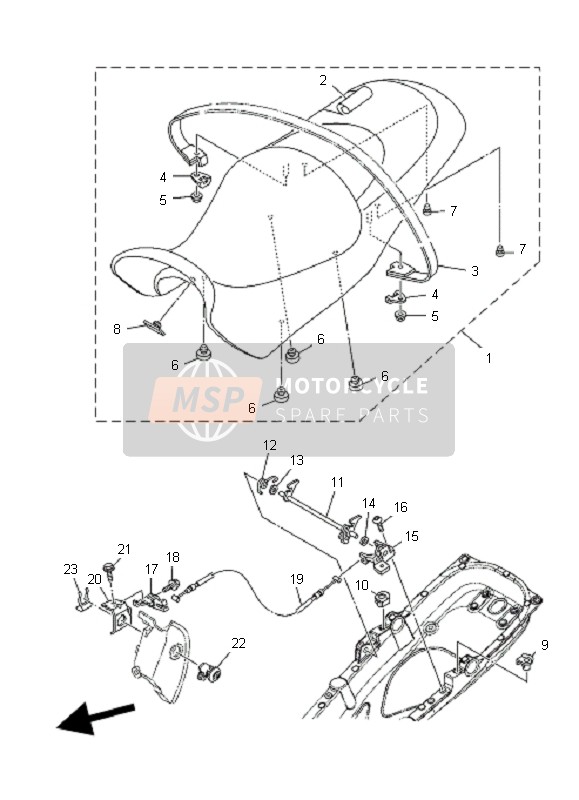 5YU2474F0000, Support,  Avant 1, Yamaha, 1