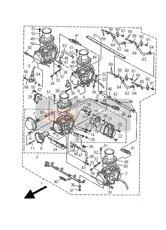 Yamaha YZF600R THUNDERCAT 2000 Carburettor for a 2000 Yamaha YZF600R THUNDERCAT