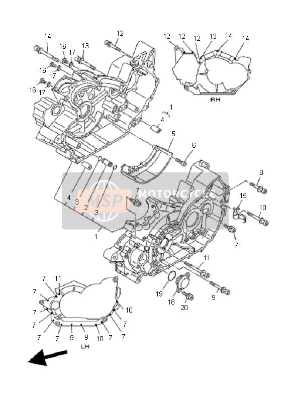 Yamaha MT01S 2009 Carter pour un 2009 Yamaha MT01S